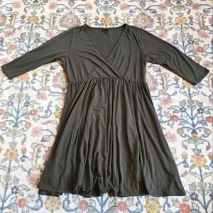 Torrid Olive Green Longsleeve Faux Wrap Drap Women's 2X